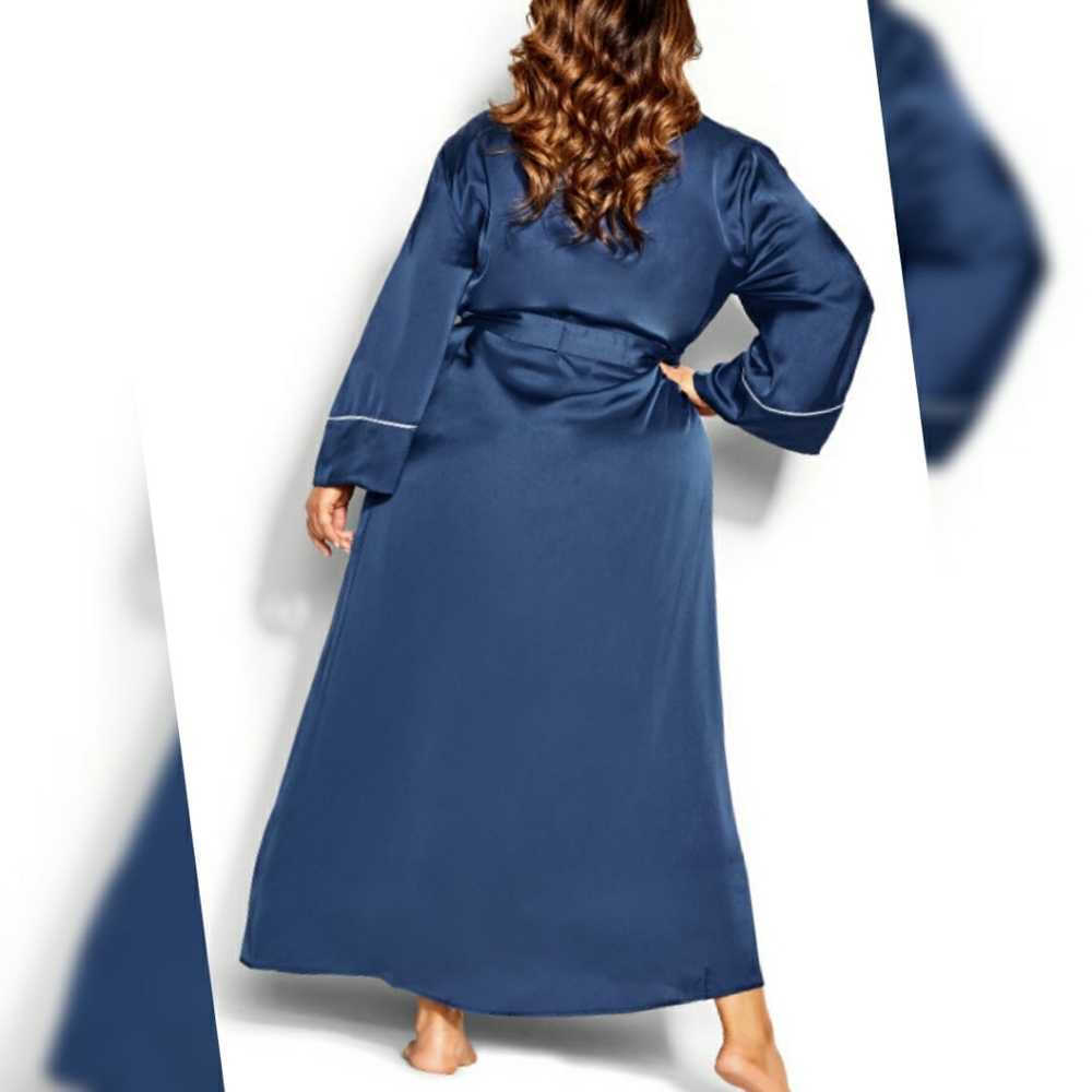 New City Chic Blue Nora Robe Size 16 - Picture 2 of 5
